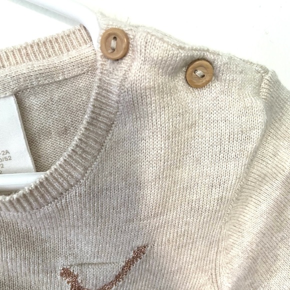 H&M Cream Deer Sweater - Picture 3 of 4
